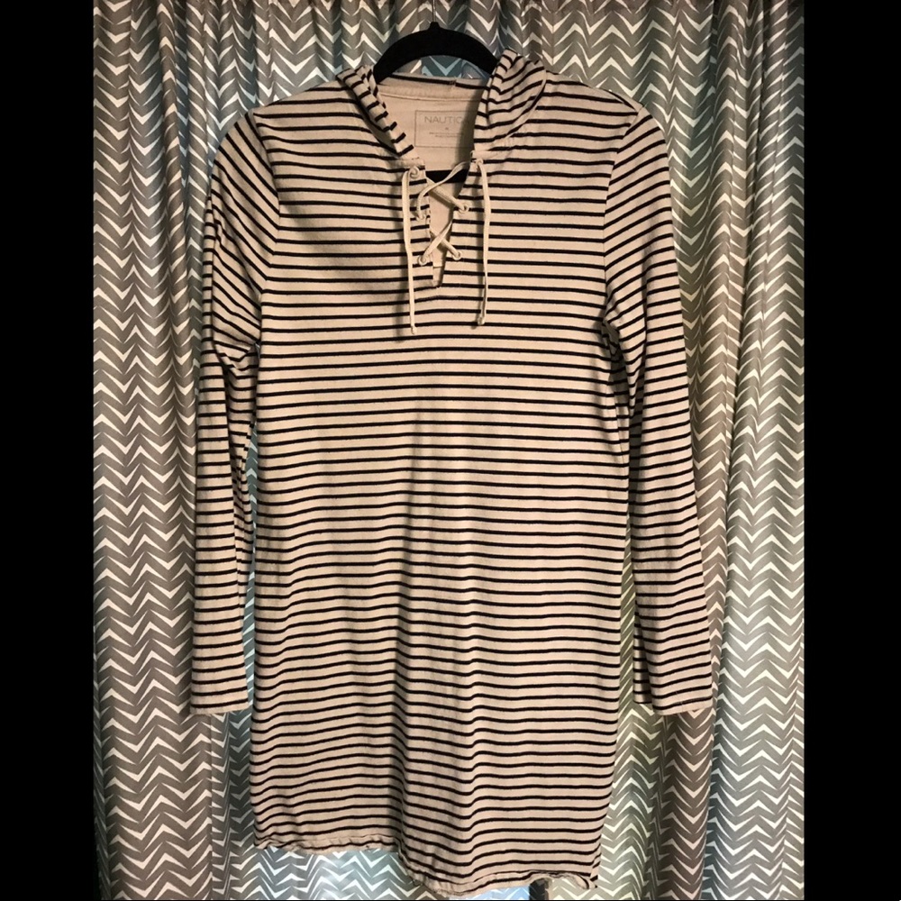 Nautica Striped Long Sleeve Dress